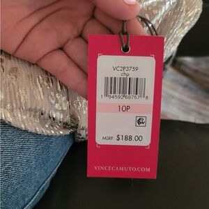 Brand new Vince Camuto dress. Metallic gold leopard print dress.